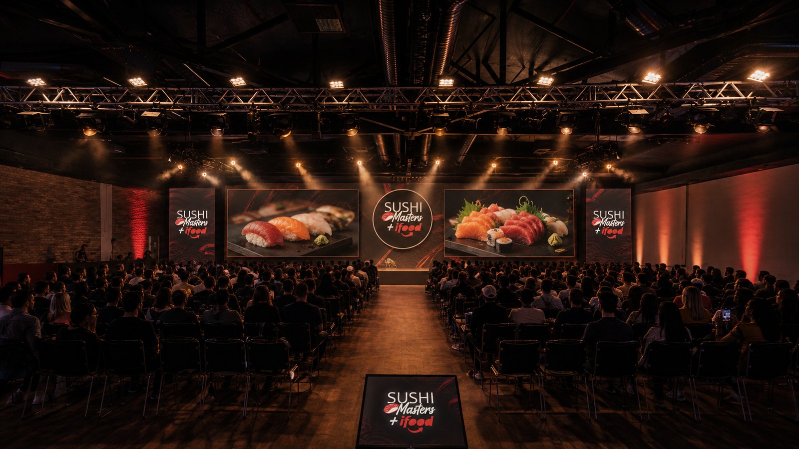 Plateia lotada no Sushi Masters + iFood